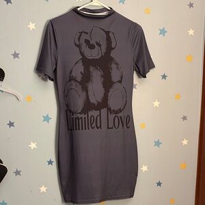 SHEIN Gray Graphic Dress